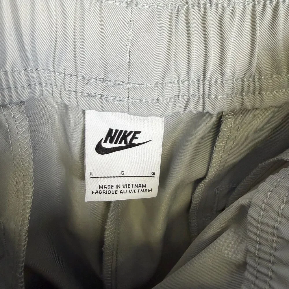 Nike Club Woven Tapered Pants Men's Large White DX0623-077 Joggers Drawstring